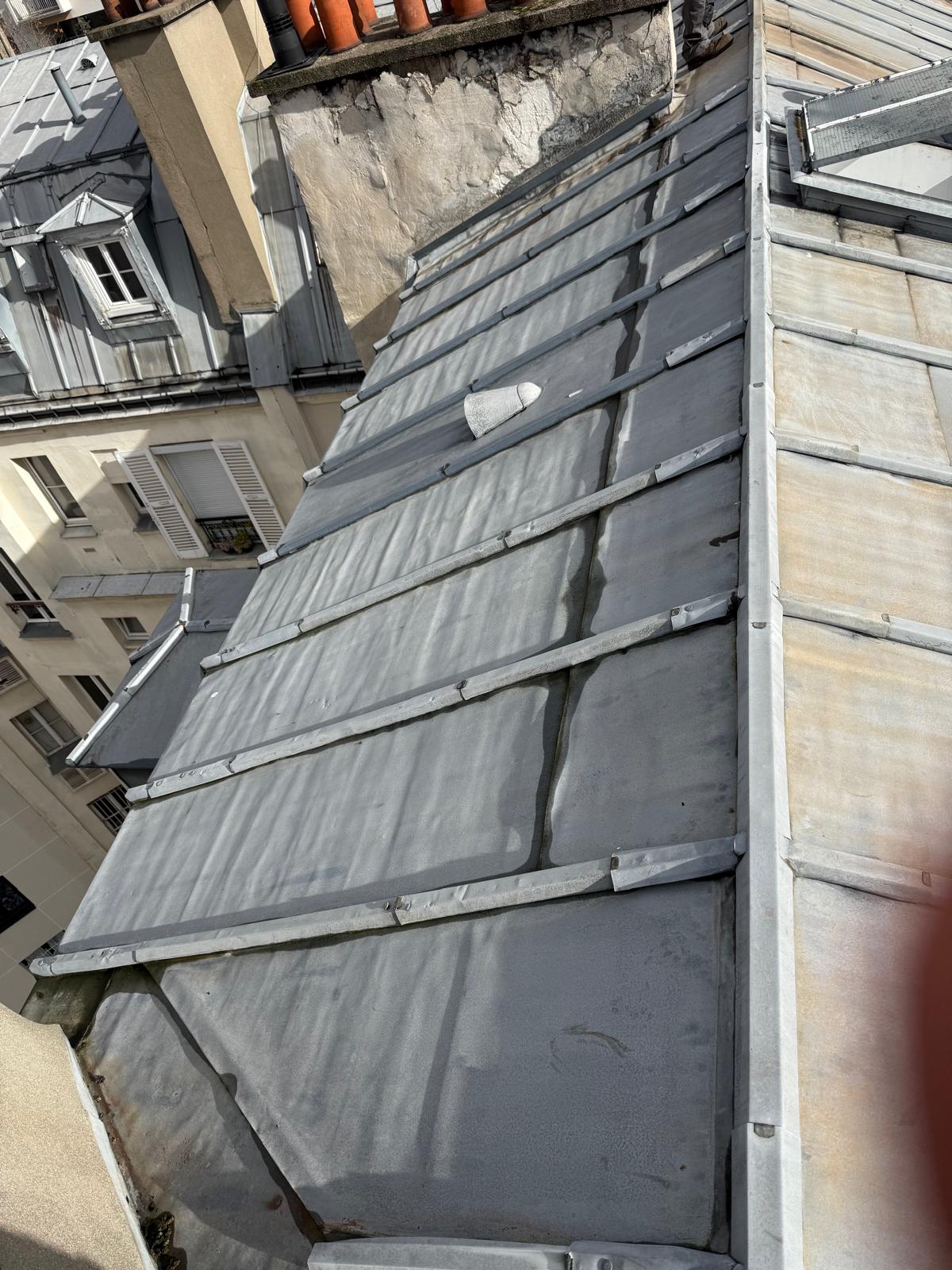 Zinguerie de toiture avant travaux dans l'Oise